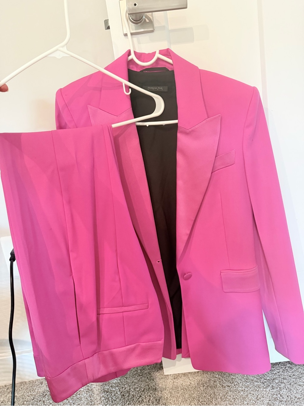 Patrizia Pepe Barbie Pink Suit Blazer & Pants Set